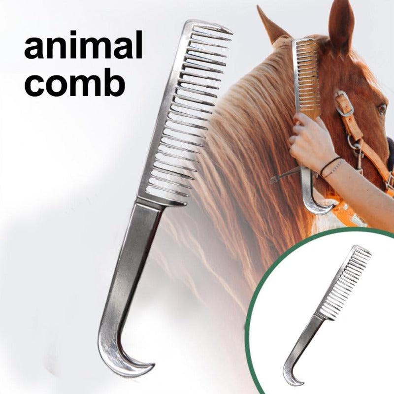 Durable Horse Grooming Comb Metal Tail Pulling Mane Comb