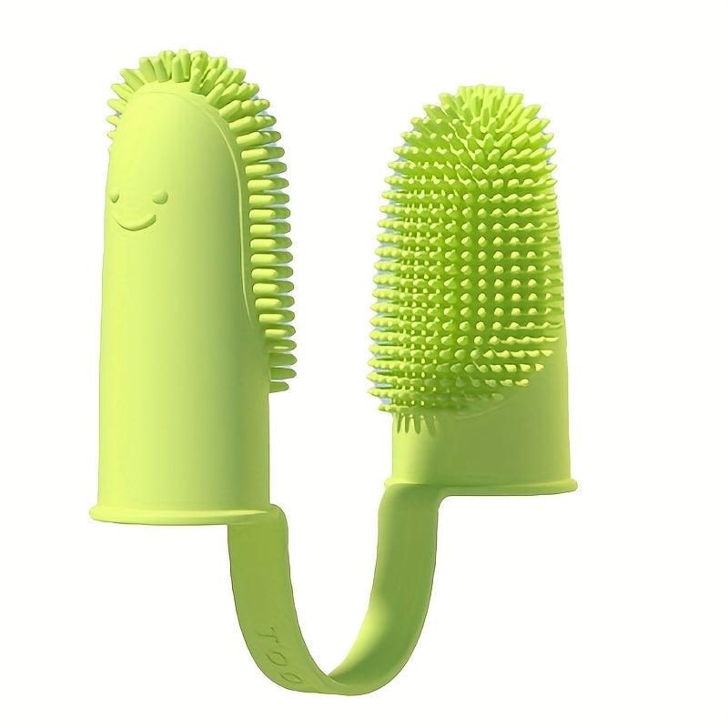 Small Pets Double Finger Toothbrush for Easy Teeth Cleaning