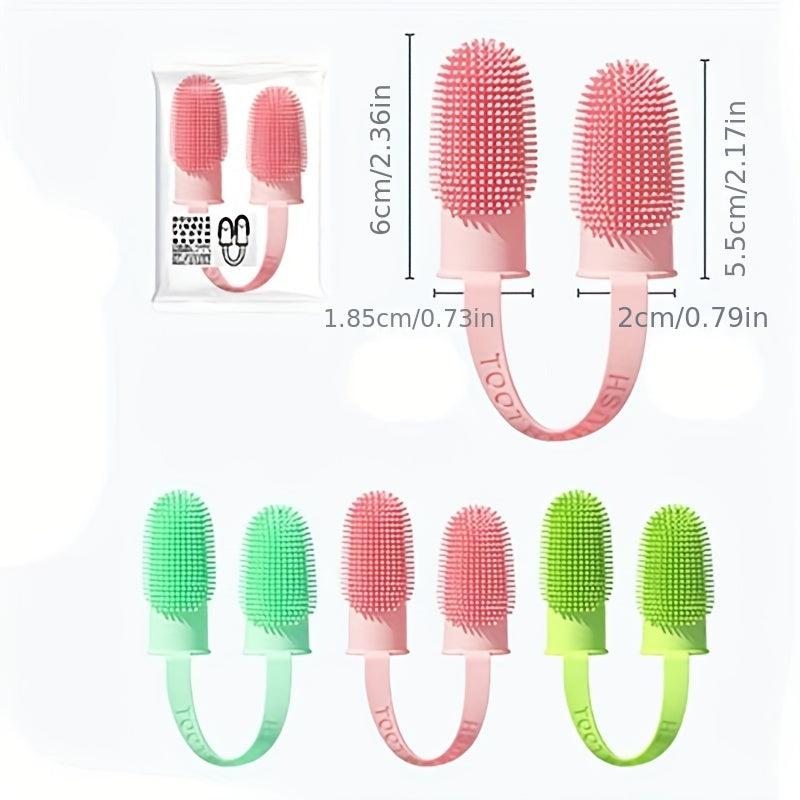 Small Pets Double Finger Toothbrush for Easy Teeth Cleaning
