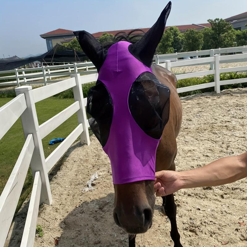 UV Protection Horse Fly Mask with Ear Coverage