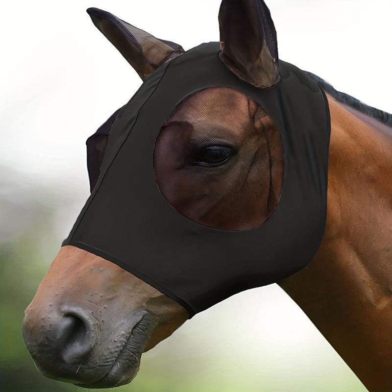UV Protection Horse Fly Mask with Ear Coverage