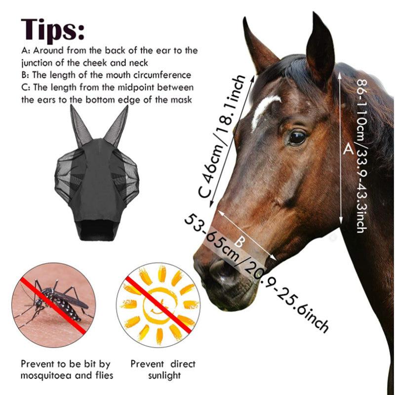 Horse Fly Mask Elastic for Maximum Protection
