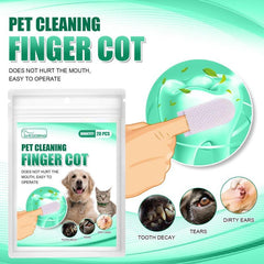 20pcs Pet Teeth Cleaning Disposable Finger Cot Wet Wipes for Cat Dog Oral Care