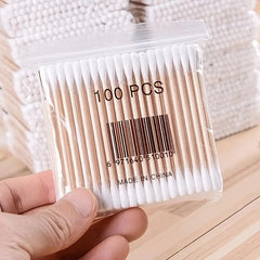 100pcs Pet Cotton Swabs Double Headed Stick Ear Cleaning