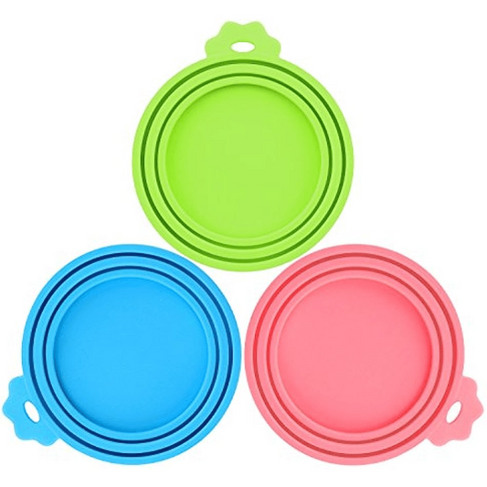 Silicone Pet Food Can Covers - 3 Pack