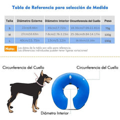 Soft Inflatable Dog Cone Collar Adjustable Recovery Comfy Elizabethan Collar