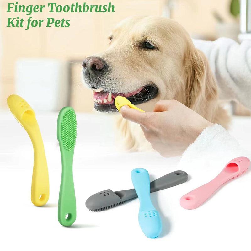 Pet Silicone Finger Toothbrush for Cats and Dogs