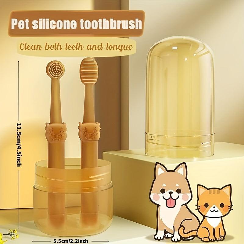 Pet Dental Care Kit 360 Toothbrush for Dogs and Cats