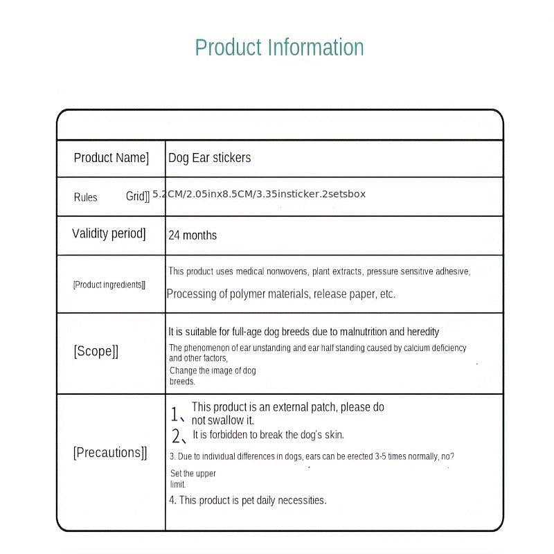 2 Sets Box Dog Ear Stand Sticker Up Support Tools Dog Ear Fixed Correction