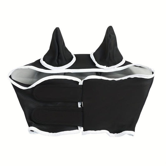 Adjustable Horse Fly Mask With Ears Breathable Durable Stretch Protection