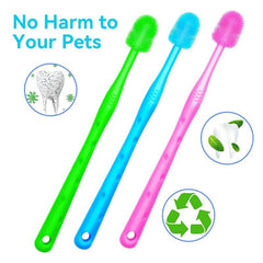 Pet Toothbrush For Dog And Cat Soft Silicone Bristles Tooth Brush