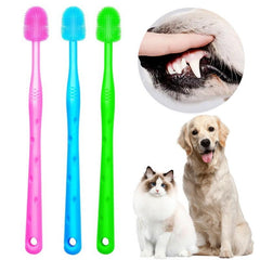 Pet Toothbrush For Dog And Cat Soft Silicone Bristles Tooth Brush