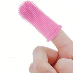 2pcs Silicone Fingertip Pet Toothbrush Dog Cat Oral Care