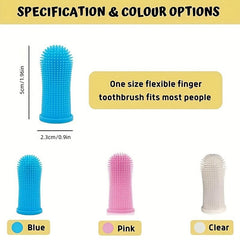 2pcs Silicone Fingertip Pet Toothbrush Dog Cat Oral Care