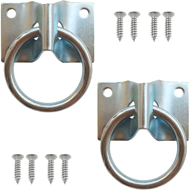 4pcs Heavy Duty Wall Mount Hitching Ring Hooks for Horse Stall Stable