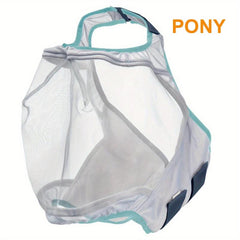 Horse Mesh Fly Mask Face Cover With Ear Elastic Breathable