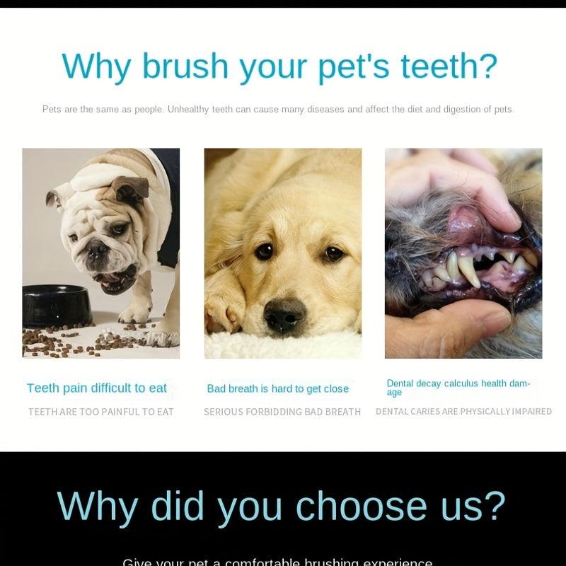 Soft Silicone Finger Toothbrush for Dogs - Tartar Removal & Teeth Cleaning