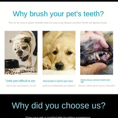 Soft Silicone Finger Toothbrush for Dogs - Tartar Removal & Teeth Cleaning