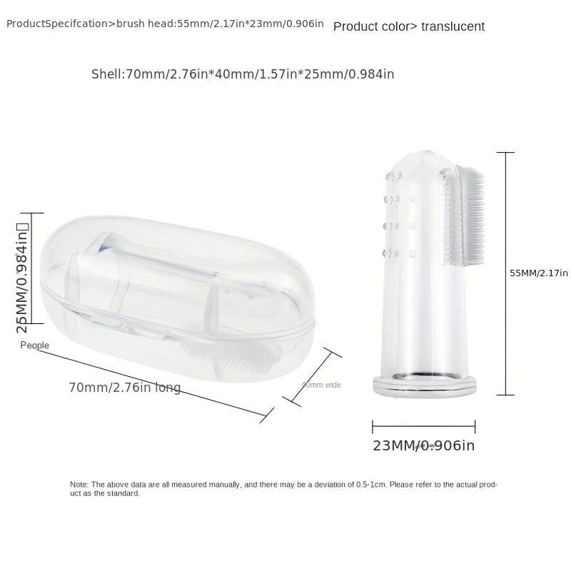 Soft Silicone Finger Toothbrush for Dogs - Tartar Removal & Teeth Cleaning