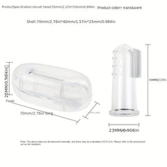 Soft Silicone Finger Toothbrush for Dogs - Tartar Removal & Teeth Cleaning