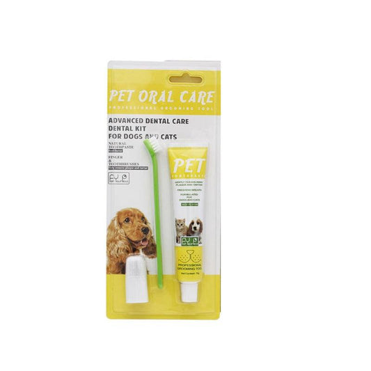 Pet Toothbrush And Toothpaste Set For Cats And Dogs