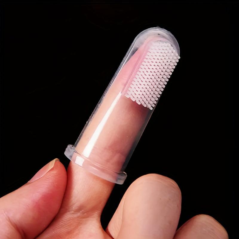 Soft Bristle Pet Finger Toothbrush For Cats And Dogs