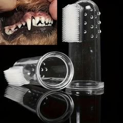 Soft Bristle Pet Finger Toothbrush For Cats And Dogs