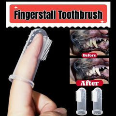 Soft Bristle Pet Finger Toothbrush For Cats And Dogs