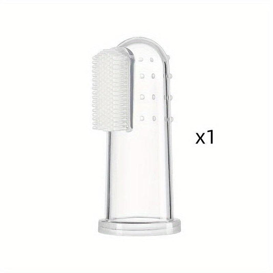 Soft Bristle Pet Finger Toothbrush For Cats And Dogs