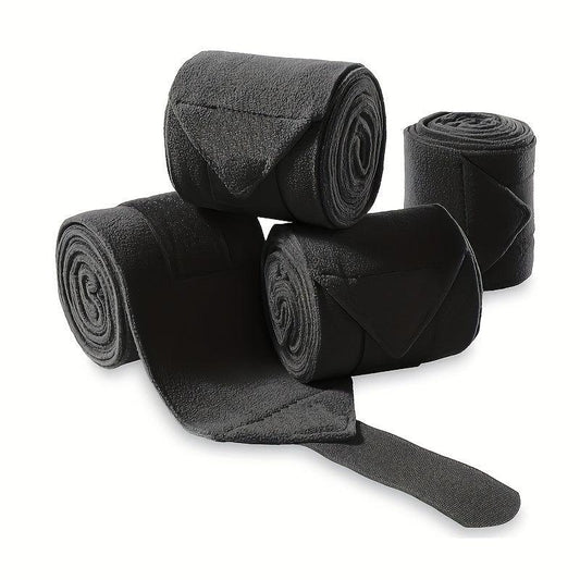 4pcs Horse Protective Gears Leg Protect Bandage Fleece Hoof