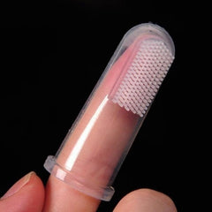 Soft Bristle Silicone Pet Finger Toothbrush Dog Teeth Cleaning with Storage Box