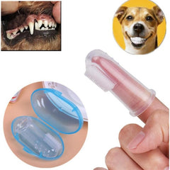 Soft Bristle Silicone Pet Finger Toothbrush Dog Teeth Cleaning with Storage Box