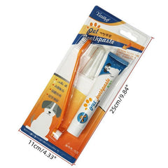3pcs Pet Toothpaste Dog Cat Oral Care Set