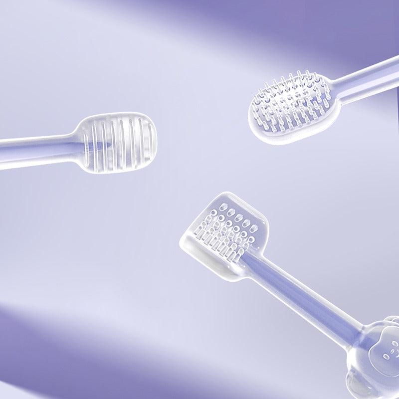 3pcs Silicone Toothbrush Set for Dogs Cats Dental Care