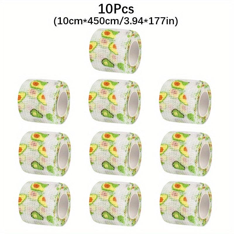 10pcs Carton Patterned Bandage for Pet Wound Care & Protection