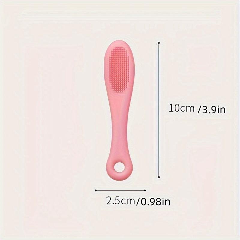 Silicone Dog Finger Toothbrush with Handle Pet Cleaning