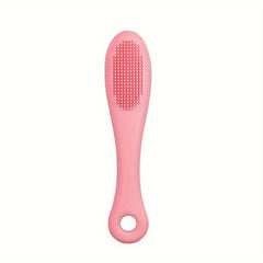 Silicone Dog Finger Toothbrush with Handle Pet Cleaning