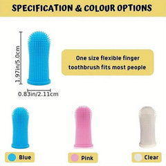 Soft Silicone Dog Finger Toothbrush 360 Degree Effective Dental Cleaning