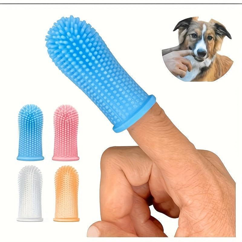 Pet Finger Toothbrush Dogs Cats Soft Bristle Teeth Cleaning Brush