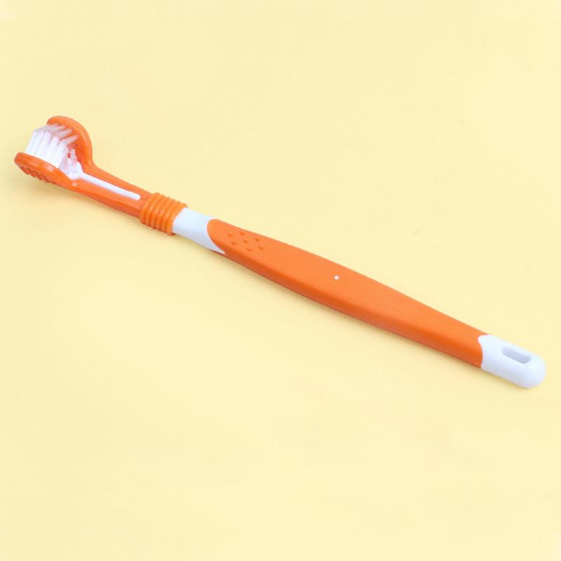 Three-Headed Dog Toothbrush for Cleaning Teeth and Freshening Breath