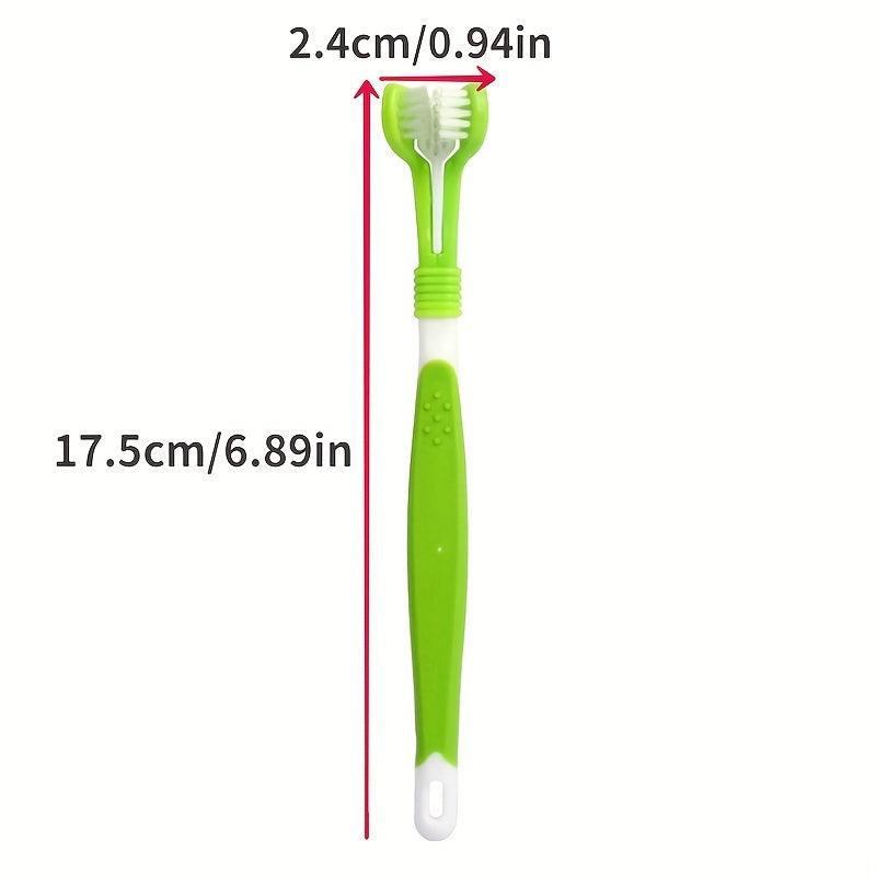 Three-Headed Dog Toothbrush for Cleaning Teeth and Freshening Breath