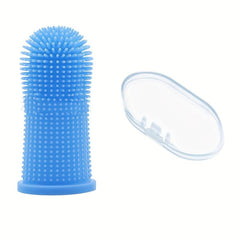 2pcs Silicone Fingertip Pet Toothbrush For Dog & Cat