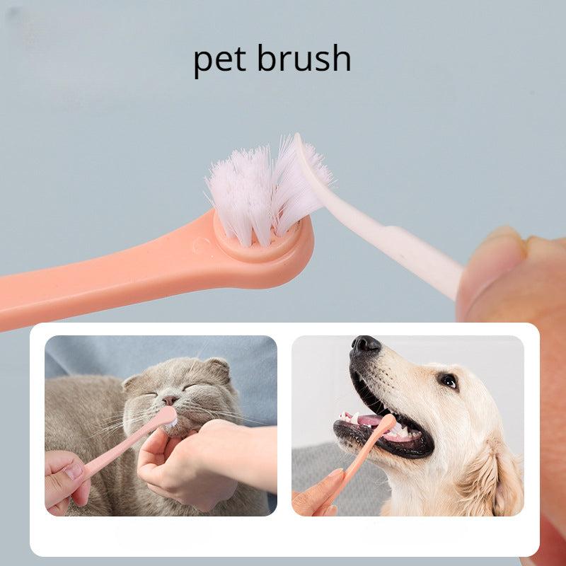 Vanilla Beef Flavor Dog Toothpaste & Soft Bristle Pet Toothbrush