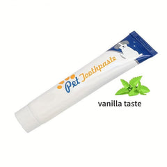 Vanilla Beef Flavor Dog Toothpaste & Soft Bristle Pet Toothbrush