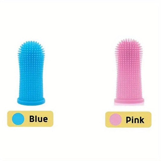 Silicone Pet Toothbrush Soft Dog Finger Brush Dental Care Accessories