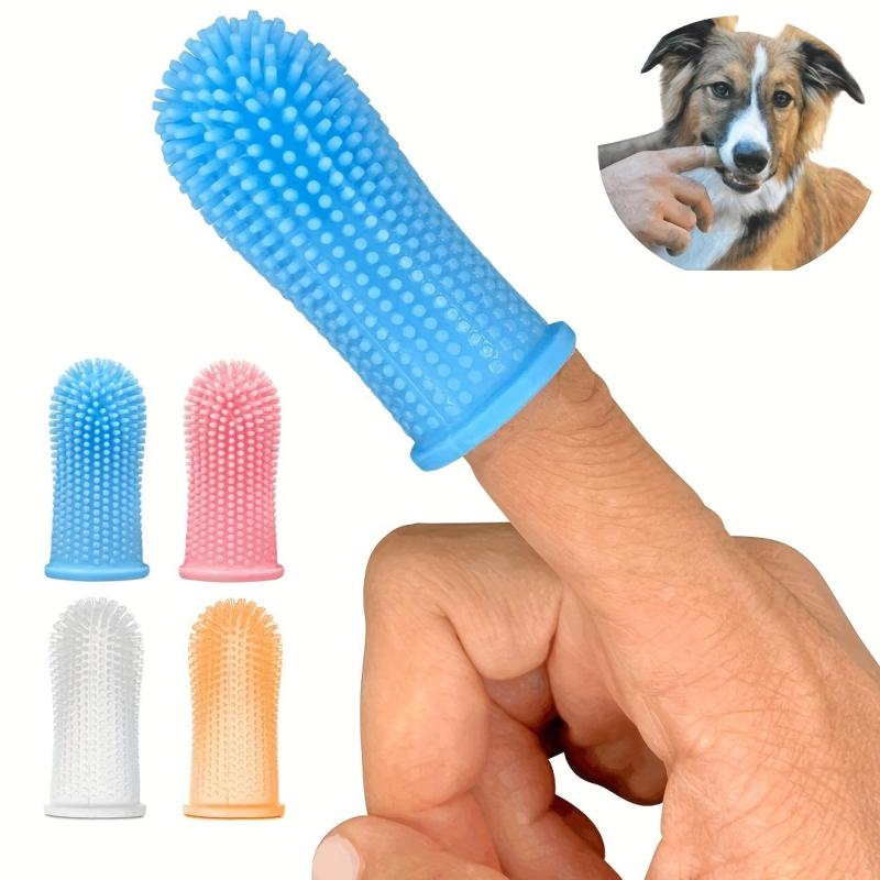 Dog Toothbrush 360 Finger Toothbrush Kit Dental Care For Small Pets