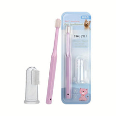 Pet Tooth Cleaning Kit Set Dog Finger Toothbrush 360 Degree Pet Tooth Brush