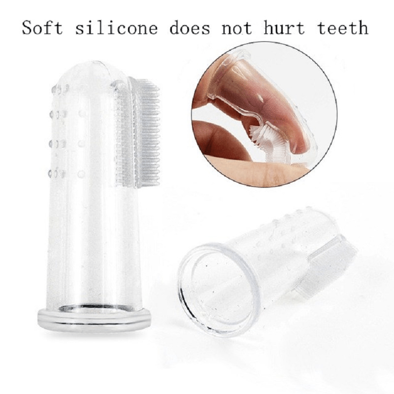 5pc Dog Toothbrushes Soft Pet Finger Toothbrush Bad Breath Tartar Teeth