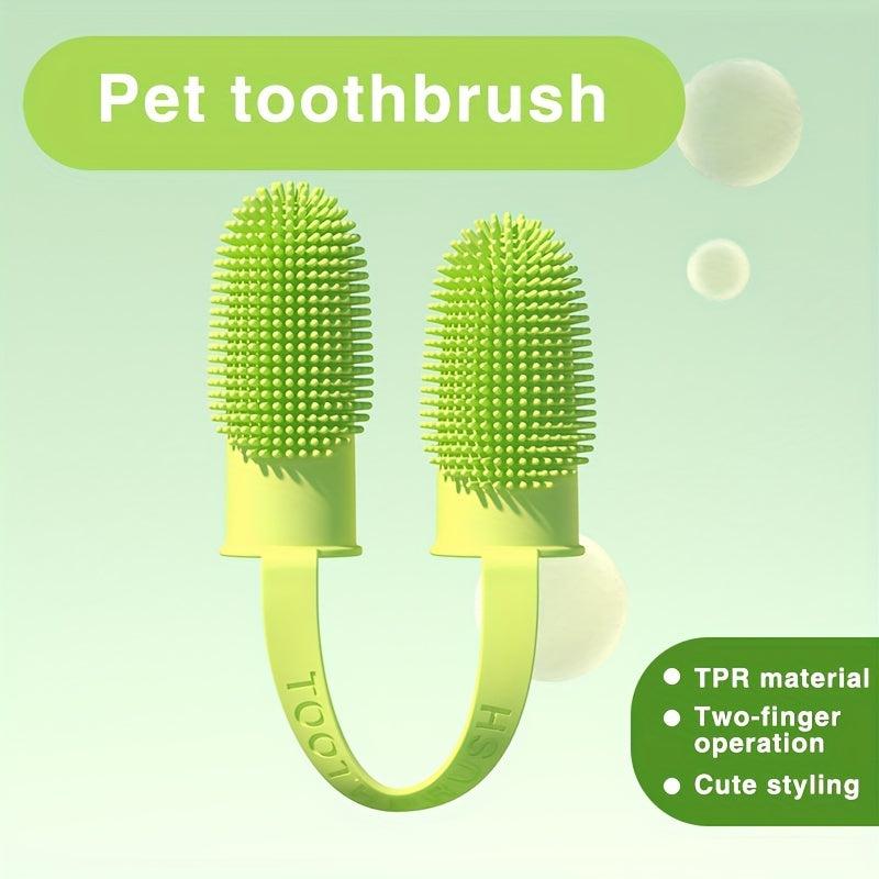 Dog Toothbrush Soft TPR Material Finger Toothbrush Kit