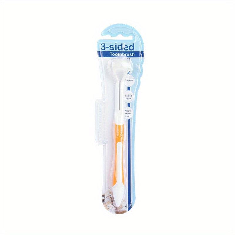 3-Sided Pet Toothbrush for Dogs & Cats - Oral Cleaning Brush